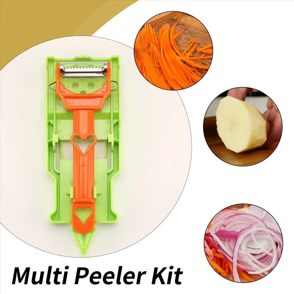 ABJS Peeler, Slicer, Multi Peeler Kit, Home Multi Fruit Peeler for Kitchen, Vegetable & Fruit Slicer, Multi Knife Peeler
