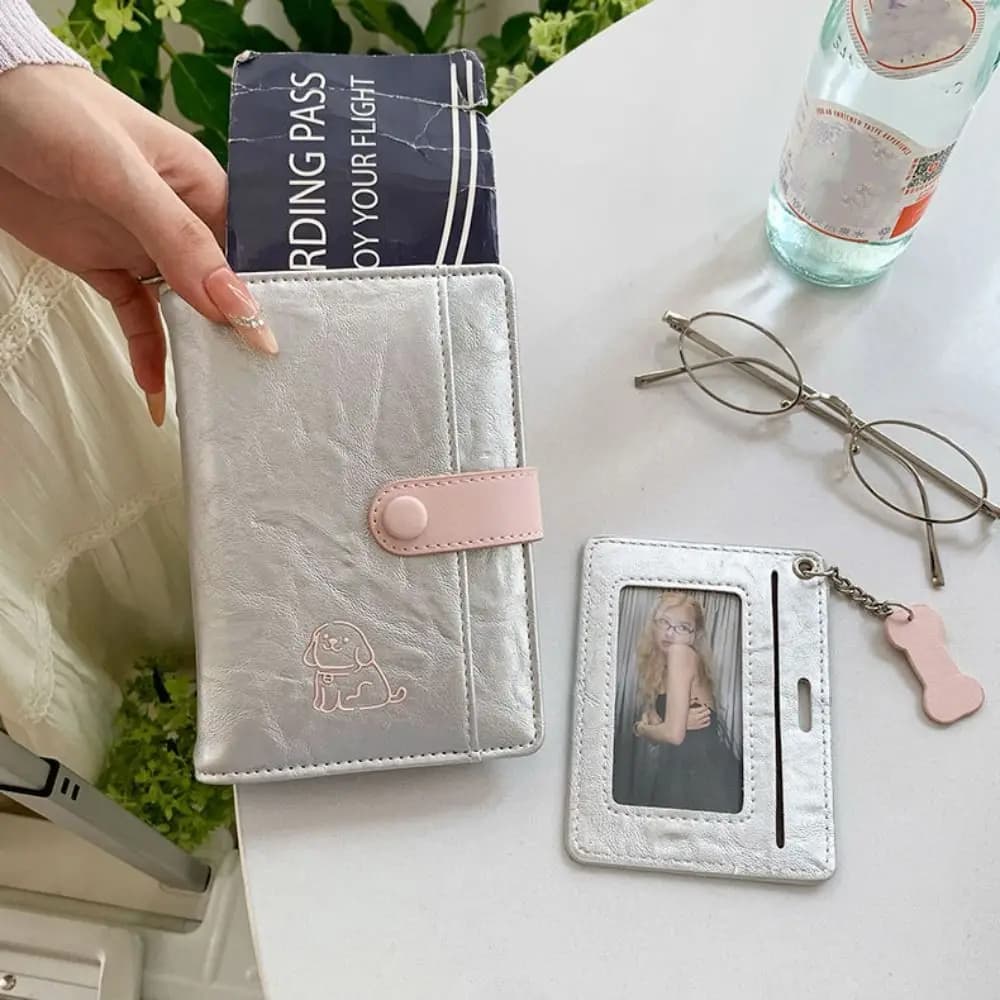 Portacarte Creativo in PU, Borsa Porta Passaporto, Custodia per Passaporto, Portafoglio da Viaggio, Porta Carte Multifunzione, Clip per Passaporto Donna
