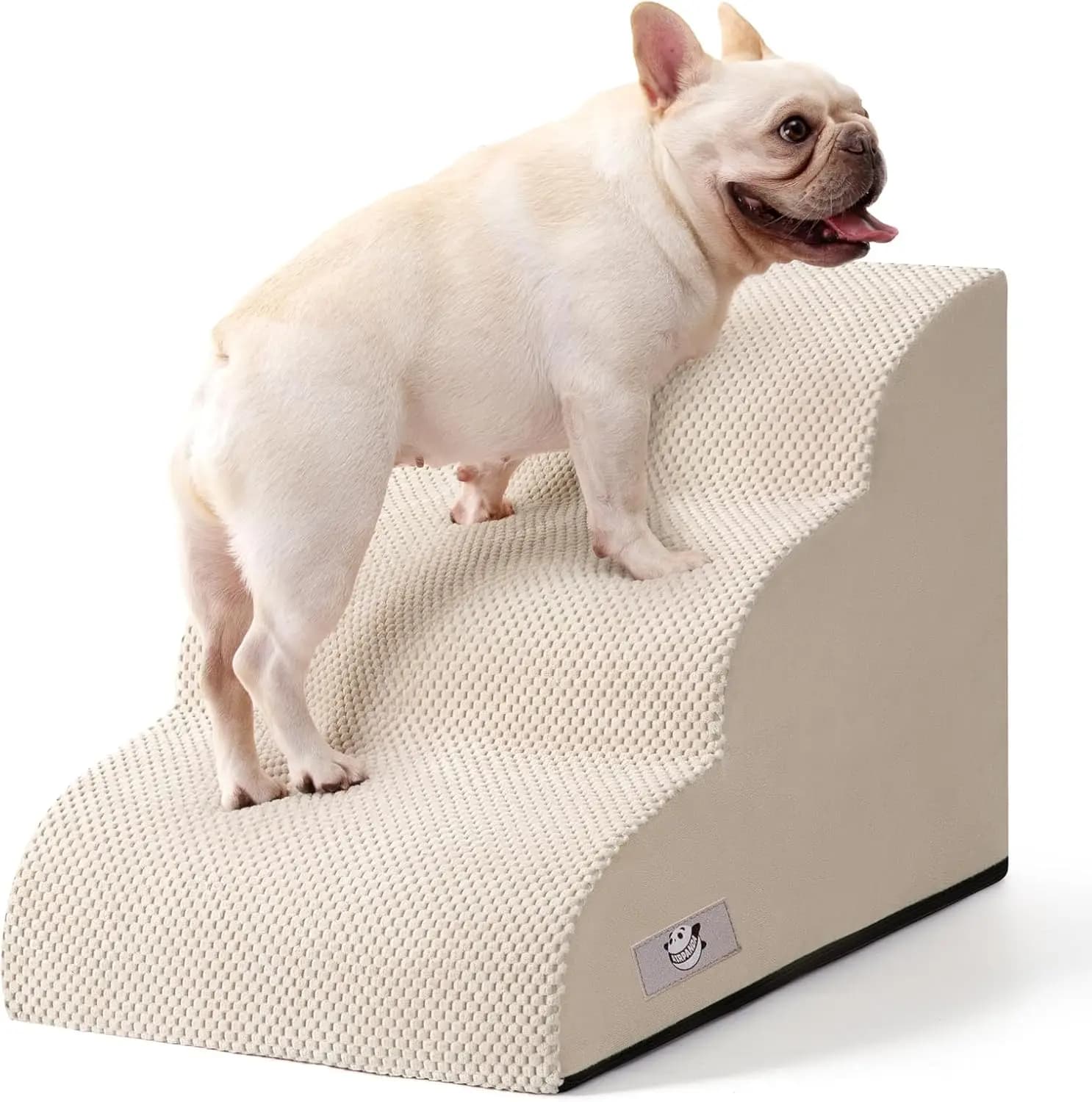 Dog Stairs for Small Dogs and Cats – 3 Step Pet Ramp for Couch & Sofa, Non-Slip Dog Steps for Pets, Washable Cover, High-Density