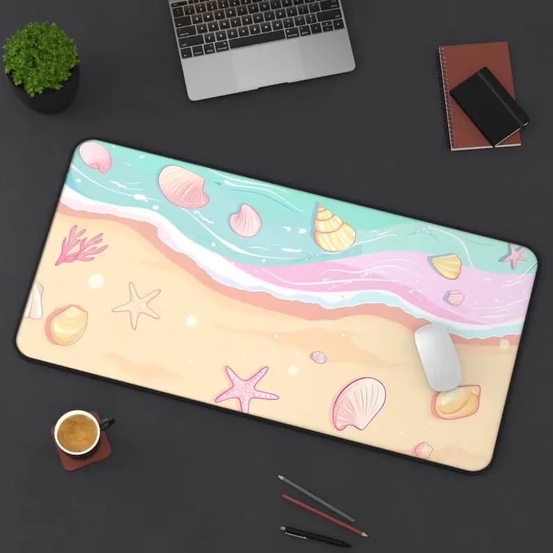 Tappetino per mouse XXL con guscio carino, tappetino per mouse da gioco impermeabile antiscivolo, tappetino decorativo per scrivania da gioco per ufficio, regalo perfetto per gli amici