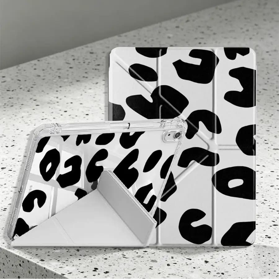 Tablet Case For Samsung Galaxy Tab S9 Plus S8 A11 A8 S10 Lite S7 FE A9 Plus With Pen Slot Cover Leopard Print Pattern