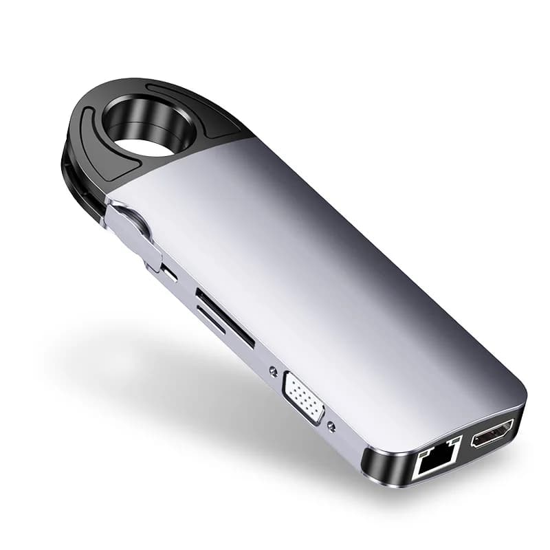 Docking station di tipo C Docking station HDMI VGA 10 in 1 Scheda di interfaccia di rete Gigabit Hub di conversione USB
