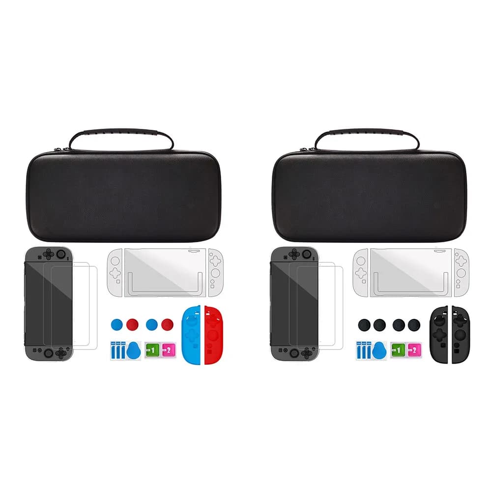 Kit Custodia da Viaggio per Console Switch 2 con Pellicola Protettiva per Schermo e Impugnature Protettive per NS 2