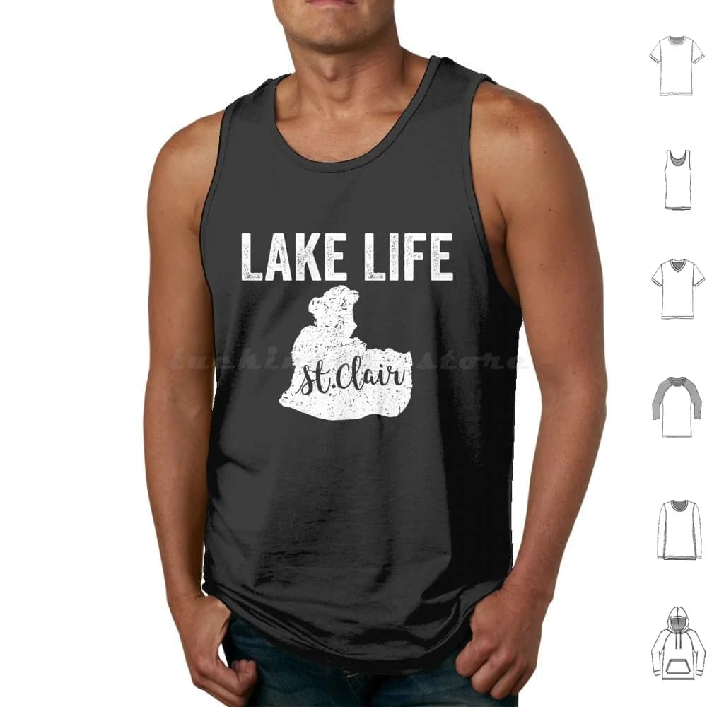 Lake Life St. Clair Canotte Canottiera senza maniche Lake Life Mappa di St Clair