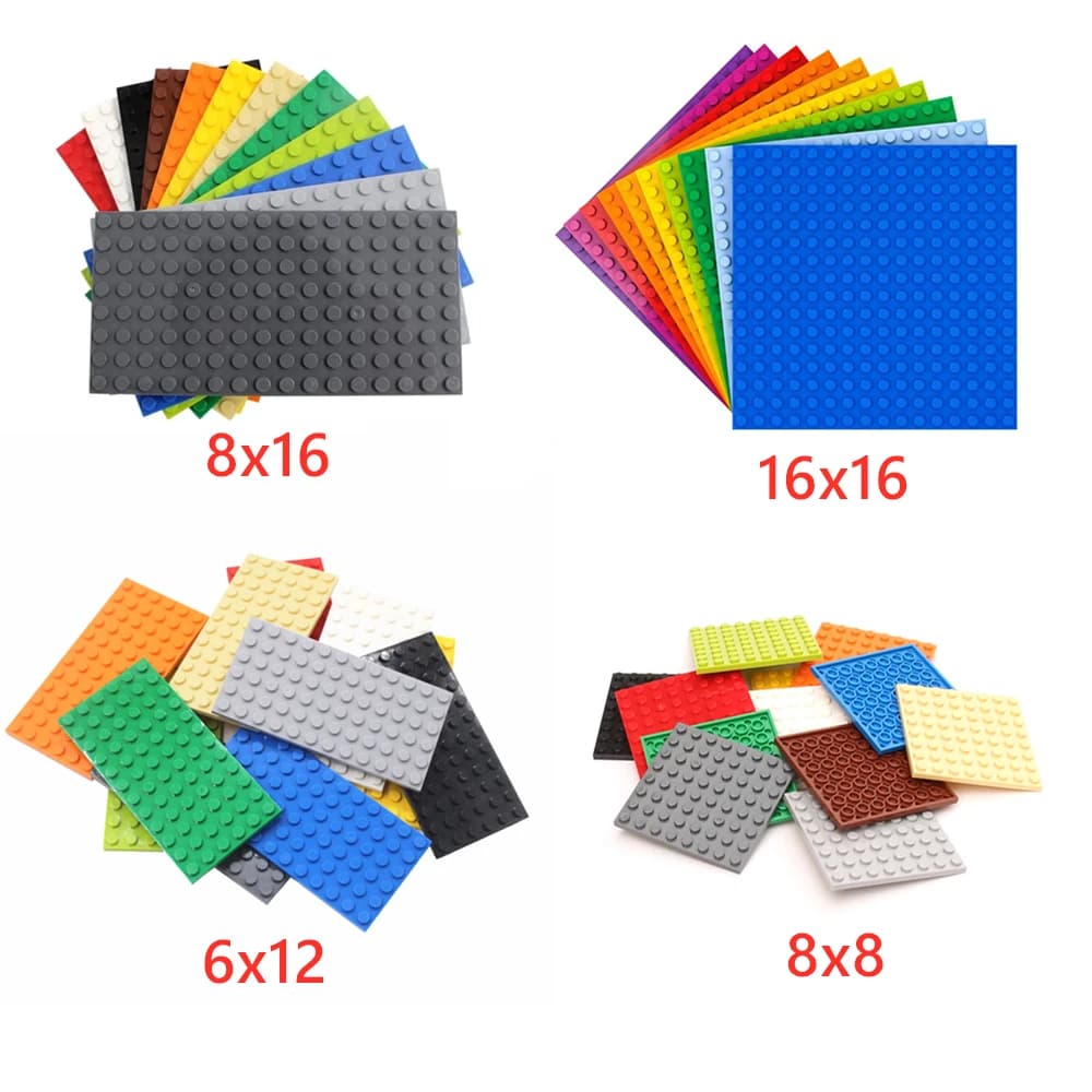 Parti MOC 92438 3028 41539 91405 Piastre 6x12 8x16 8x8 16x16 con Punti, Base Compatibile con Mattoncini, Blocchi da Costruzione Fai-da-Te, Giocattoli a Particelle