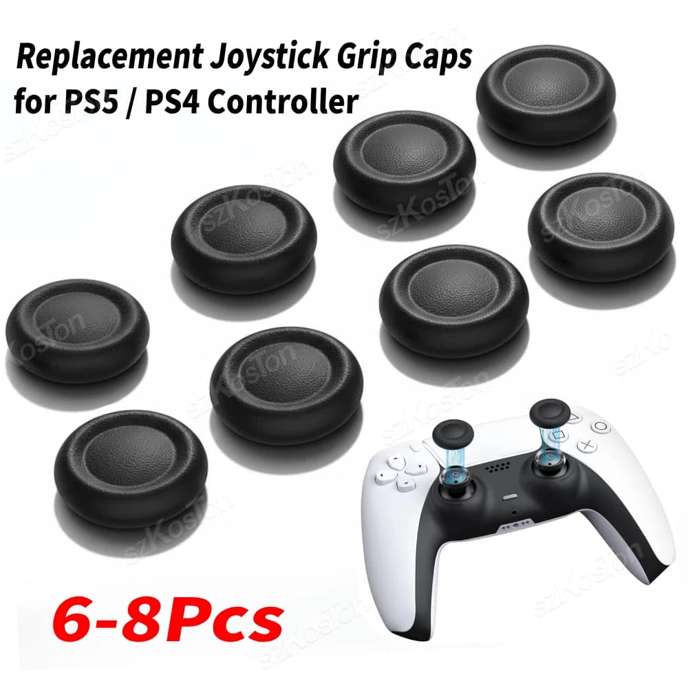 6-8 pezzi cappucci joystick di ricambio per controller PS5 / PS4 impugnature per pollice antiscivolo parte di riparazione pulsante per accessori da gioco PS5