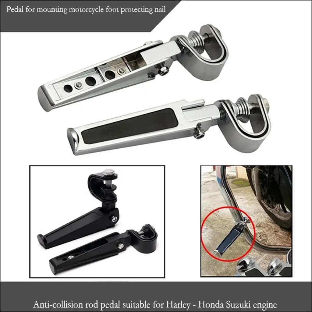 Pedane Pieghevoli per Moto in Lega di Alluminio, Supporto Posteriore per Passeggero, Compatibili con Harley, Honda, Suzuki
