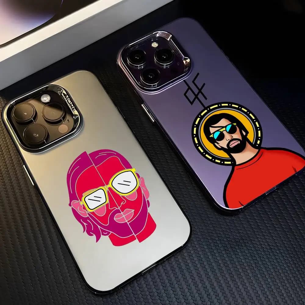 Custodia per telefono Rapper P-PNL per iPhone 16 15 14 13 12 11 Plus Pro Max multicolore Aurora laser Custodia antiurto Funda