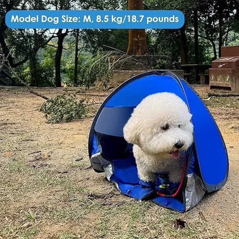 Portable Pet Shade Tent Outdoor Dog Sunscreen Awning Camping Beach Shelter Small Medium Large Dogs UV Protection Breathable