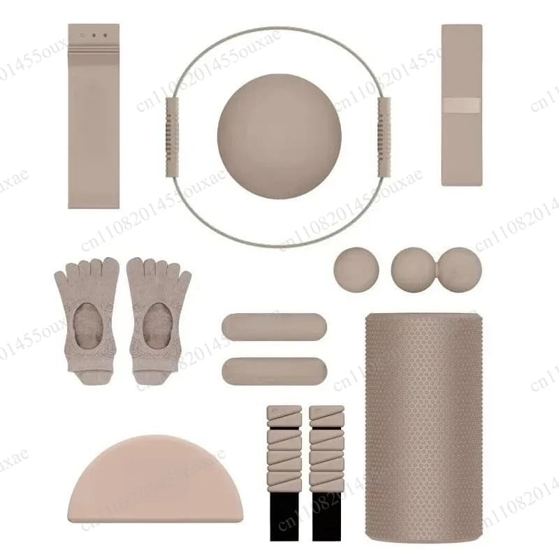 Set Fitness Personalizzato con Logo: Bilanciere, Manubri in Silicone, Anello per Power Ring, Tappetino Yoga, Attrezzatura per Allenamento Domestico