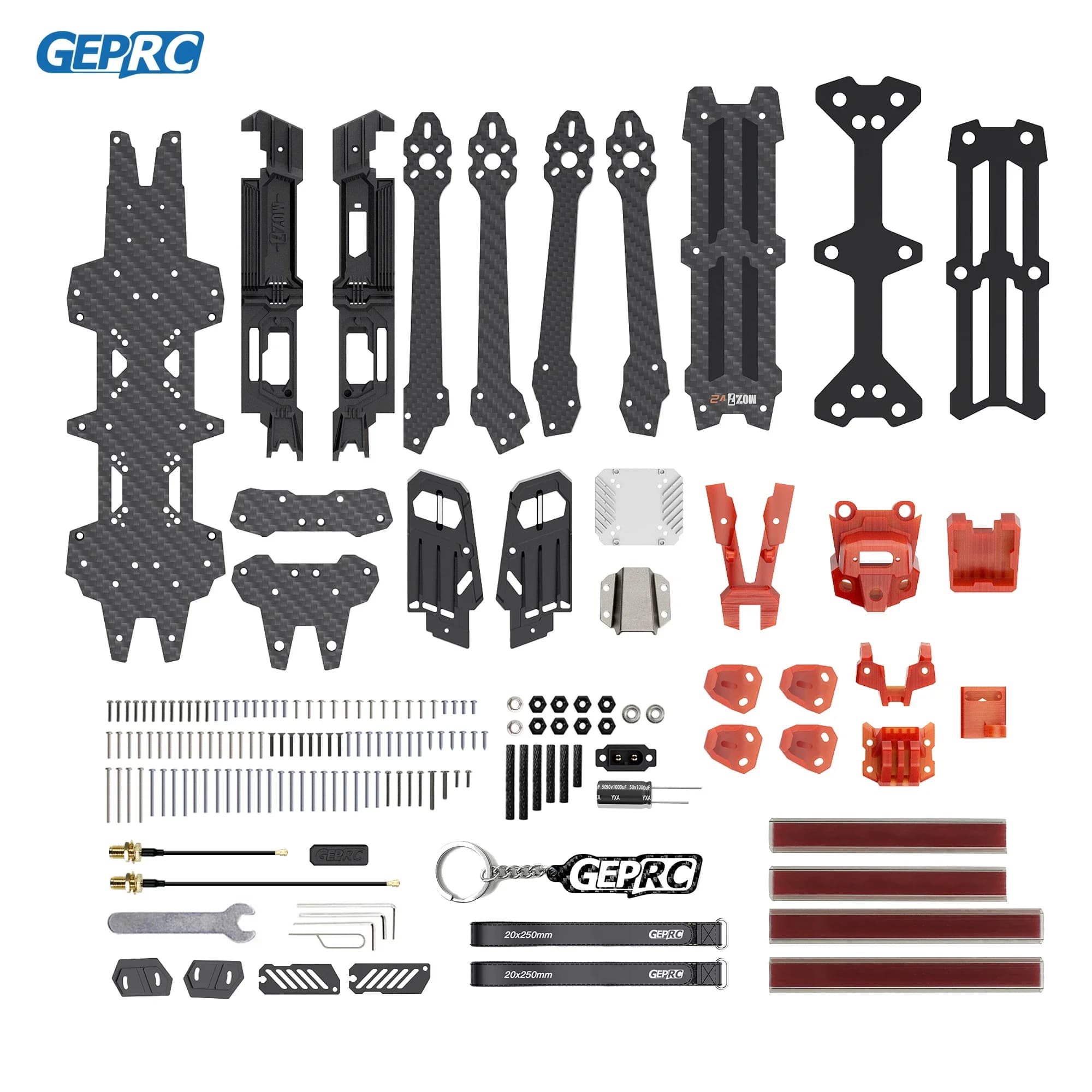 GEPRC GEP-MOZ7 V2 Parti del telaio Montaggio Piastra superiore PV Quadcopter Racing Drone Accessori di ricambio Parti MOZ7 A lungo raggio