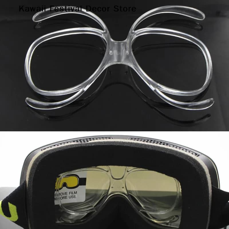 Universal Ski Goggle Butterfly Clip Prescription Ski Goggles Rx Insert Optical Adaptor Bendable Motorcycle Goggles (no Glasses)