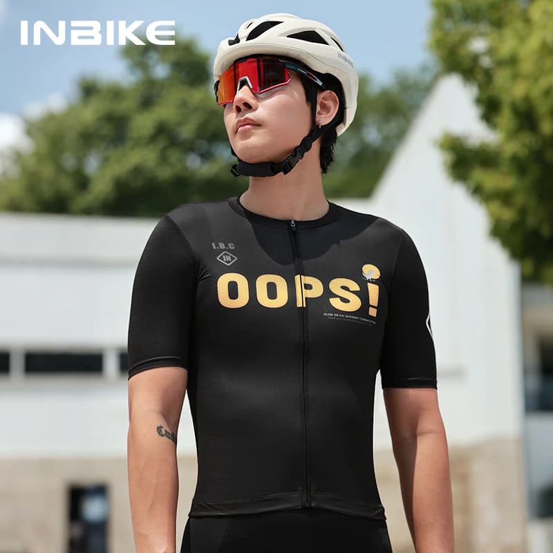 Maglia da bici da uomo INBIKE Maglia da ciclismo traspirante a maniche corte per mountain bike da strada Abbigliamento estivo MTB Maglia da equitazione da uomo