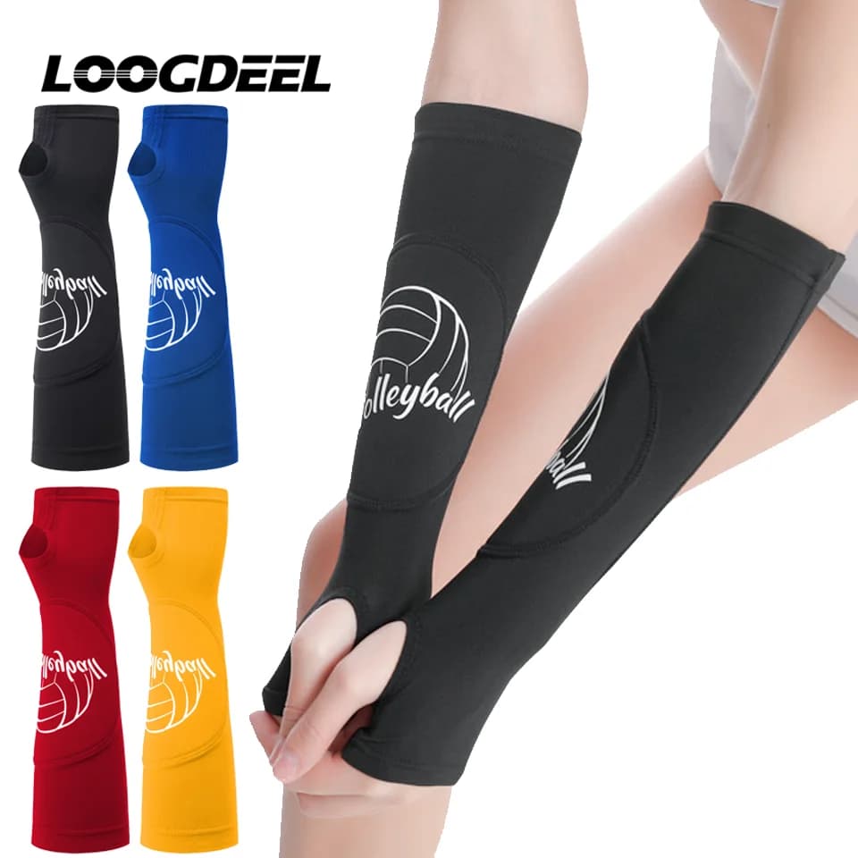 LOOGDEEL 1 pair of arm sleeves for volleyball, forearm compression training, basketball wrist support, men's sports arm protection