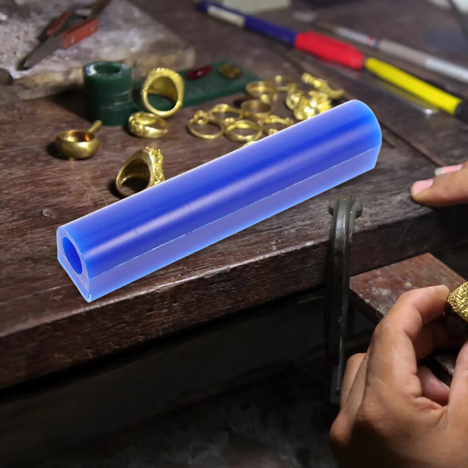 Tubi di Cera Premium per Incisione Gioielli, Stampo per Anelli Cavi per Design Precisi e Intricati, Modellazione per Fusione, Adatto ai Principianti