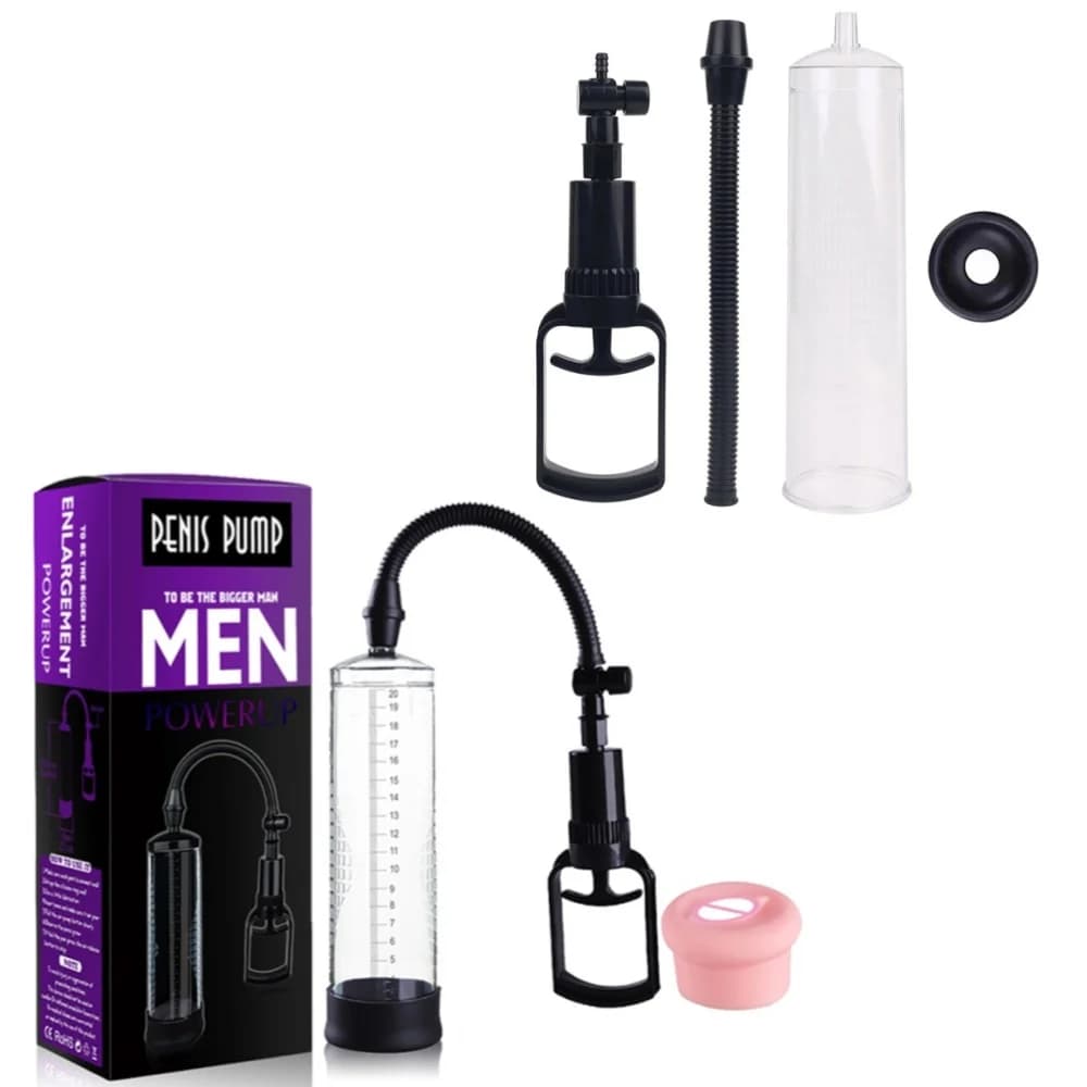 Pompa per Ingrandimento del Pene Manuale a Vuoto, Stimolatore per Uomo, Estensore, Allenatore per Ingrandimento Maschile, Giocattoli Sessuali per Adulti 18+