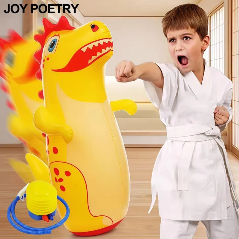 Colorful Dinosaur Inflatable Standing Punching Bag Tumbler Boxing Children Adult Sport Toys Kids Activity Outdoor Game Gift