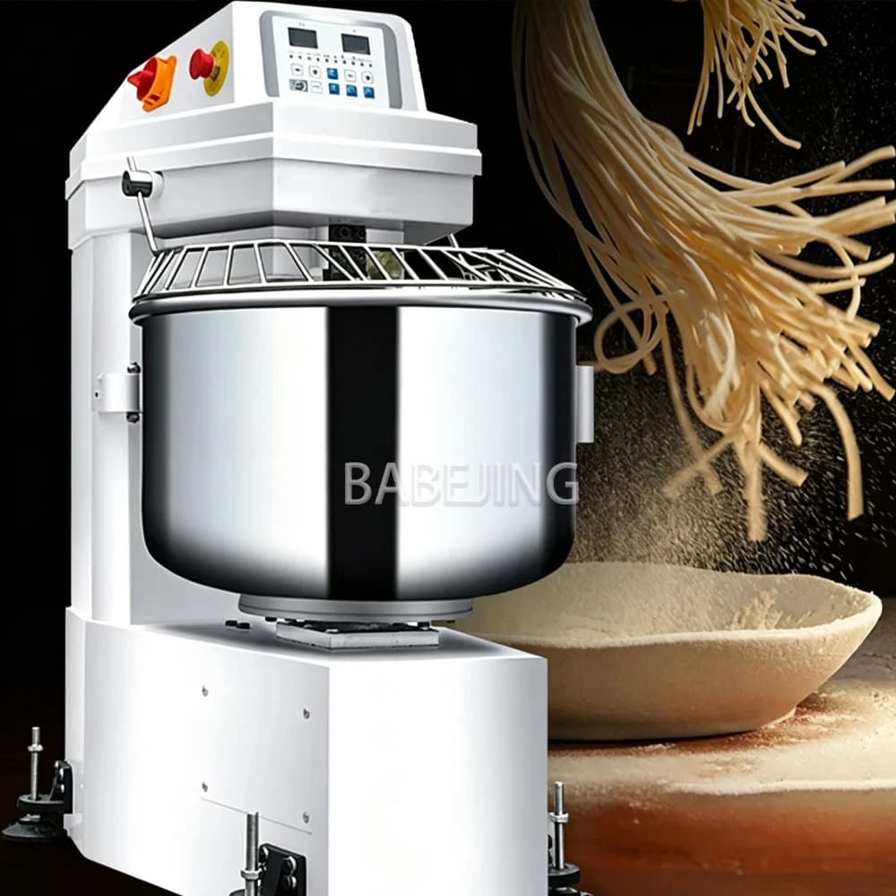 Dough Blender Kneading Machine, Heavy‑duty Spiral Dough Mixer for Pasta Roti Bread Bakery Shop