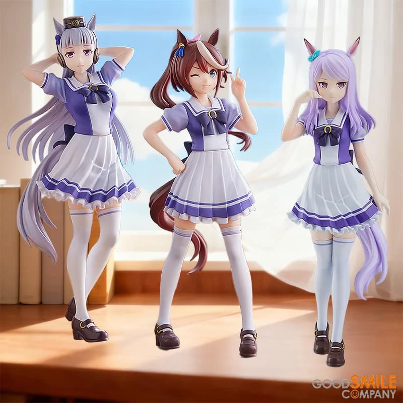 Good Smile POP UP PARADE Umamusume Tokai Teio Uniforme scolastica Ver. Uniforme scolastica Mejiro McQueen Ver. Azione anime nave d'oro