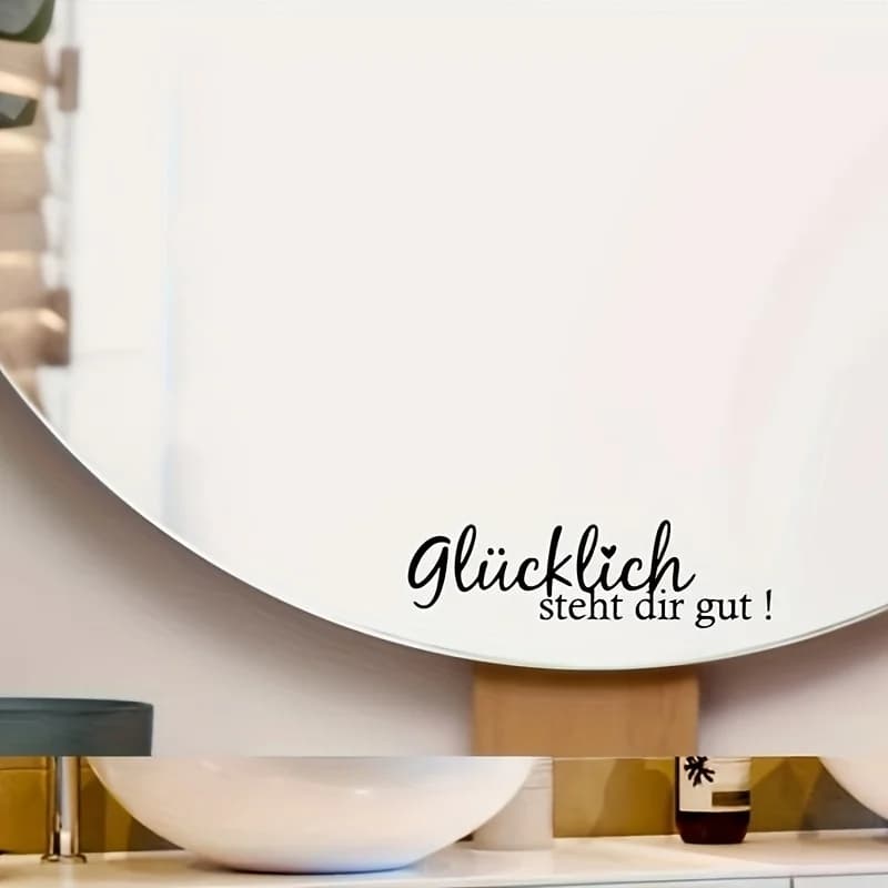 2pcs/sheet Mirror Sticker Happy looks good on you! Mirror Decorative Sticker
