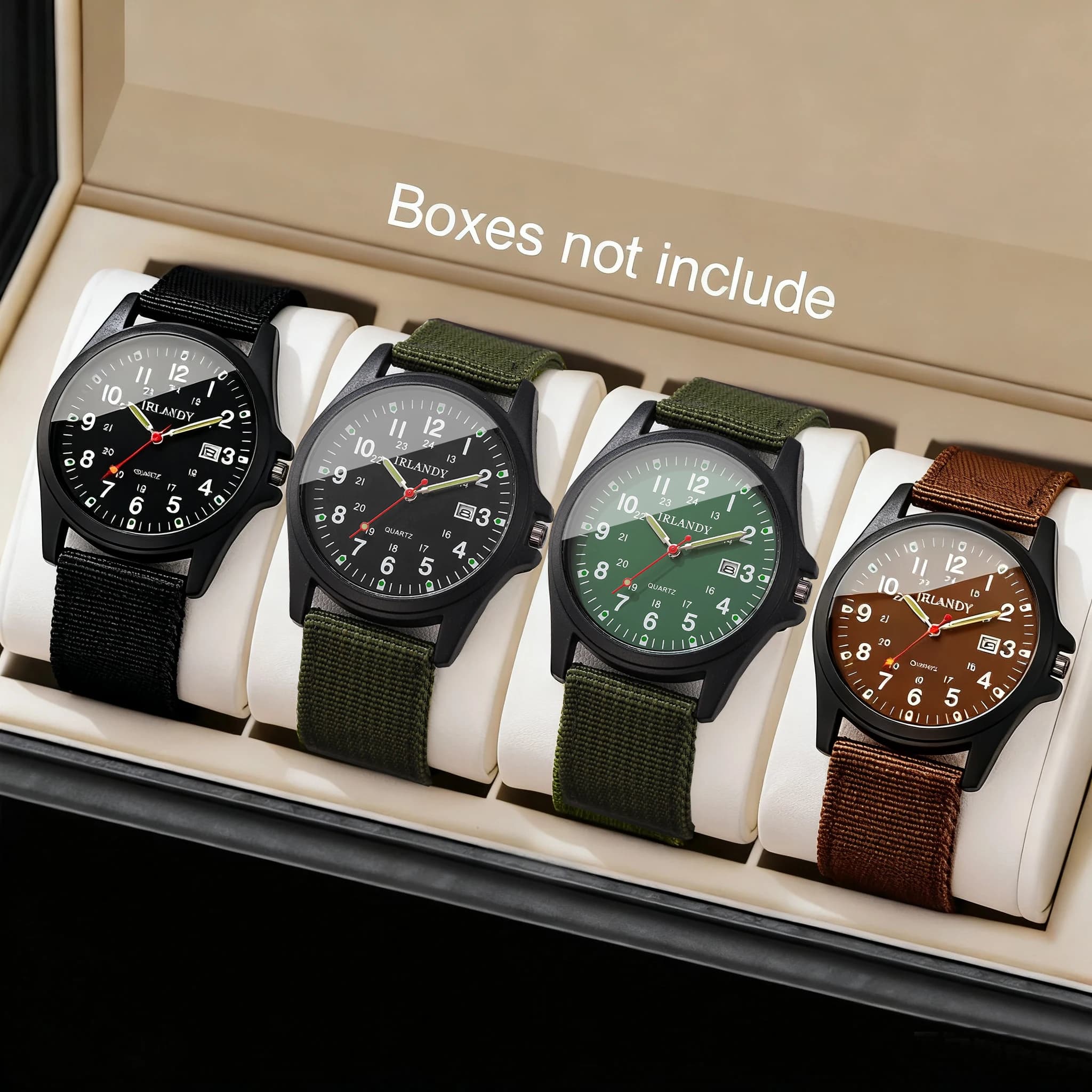 1/4PCS cinturino in nylon moda uomo orologio al quarzo casual quadrante arabo calendario sportivo orologio da polso Reloj Hombre (senza scatola)