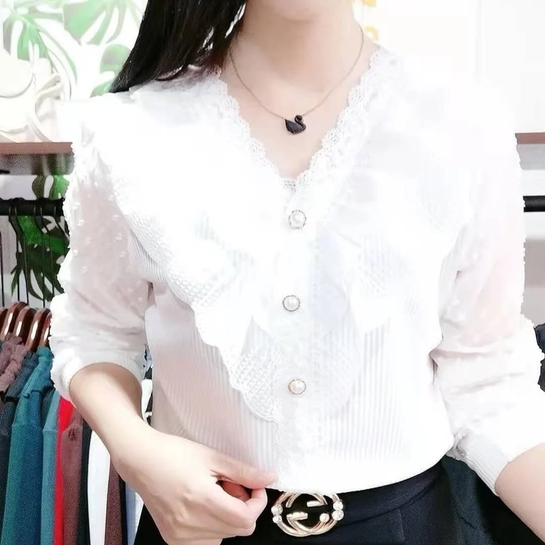 Camicie a maniche lunghe da donna in raso abbottonato colletto slim fit cinese vintage femminile romantico ufficio primavera confortevole leggero