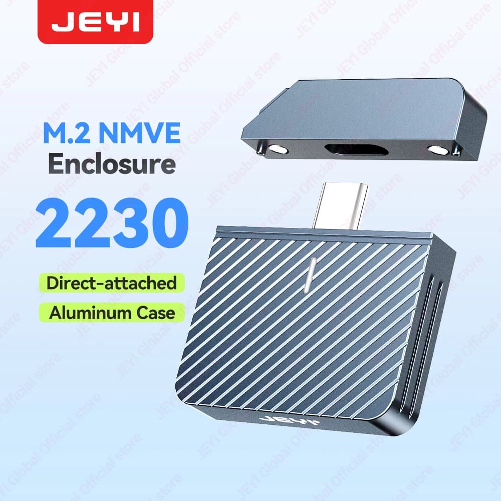 JEYI 2230 M.2 NVMe Custodia SSD USB 3.2 Gen 2 Custodia per unità SSD esterna da 10 Gbps con copertura protettiva magnetica Design TYPE-C