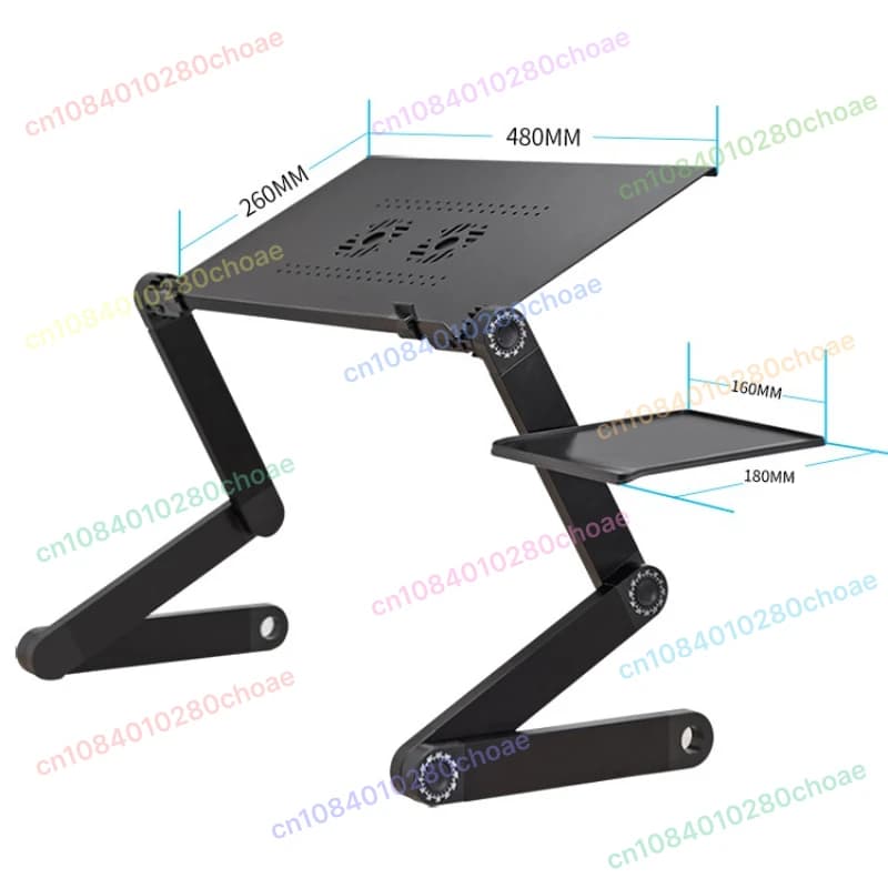 Supporto Pieghevole e Regolabile per Laptop, Tavolino da Letto per Guardare il Computer, Accessorio Multifunzionale