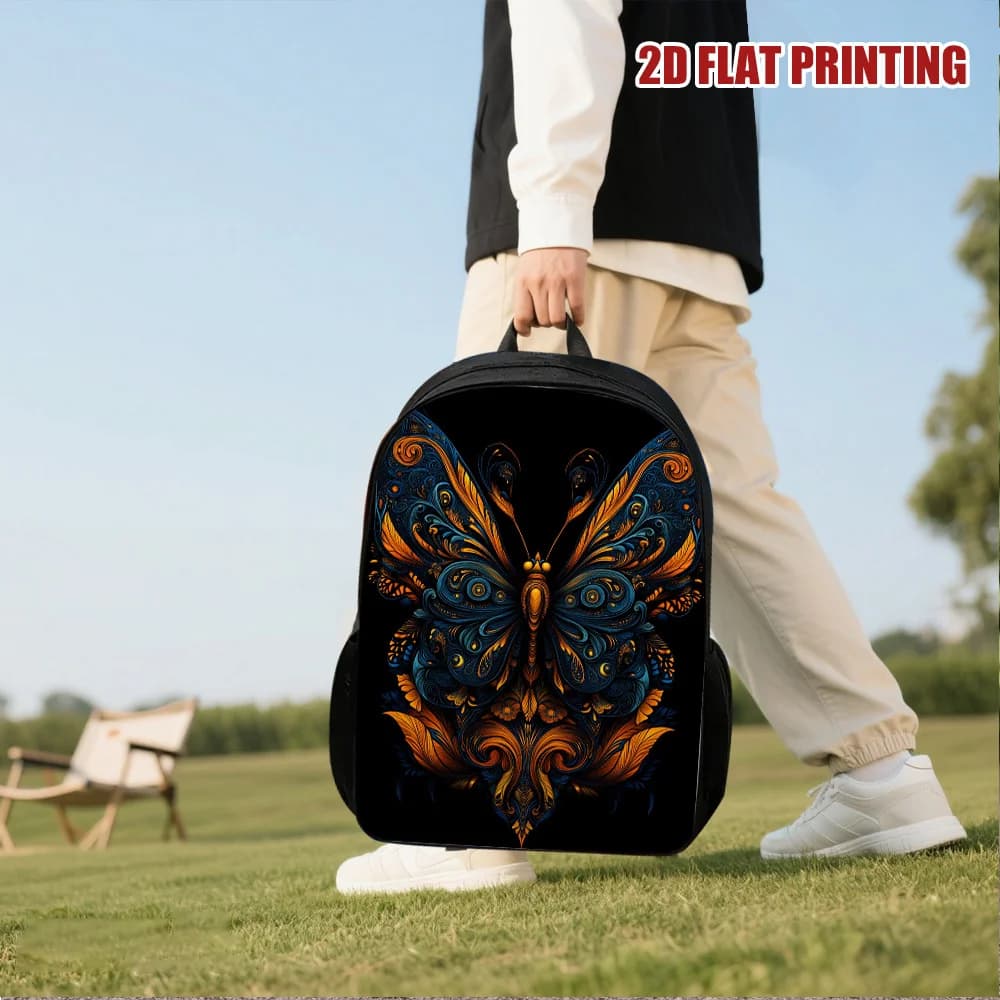 1 zaino a forma di farfalla con elementi floreali | Leggero e resistente, molto adatto per trasportare libri, laptop, ecc.