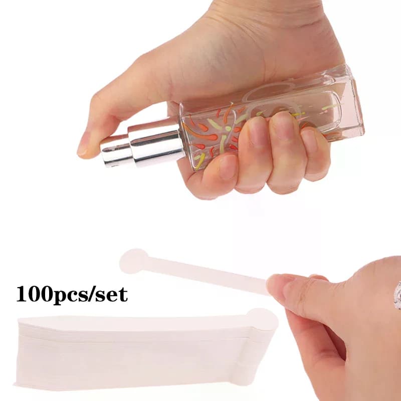 100 Strisce Tester per Profumi, Strisce per Test Fragranze, Tester per Oli Essenziali, Carta per Test Aromaterapia, Kit Profumi