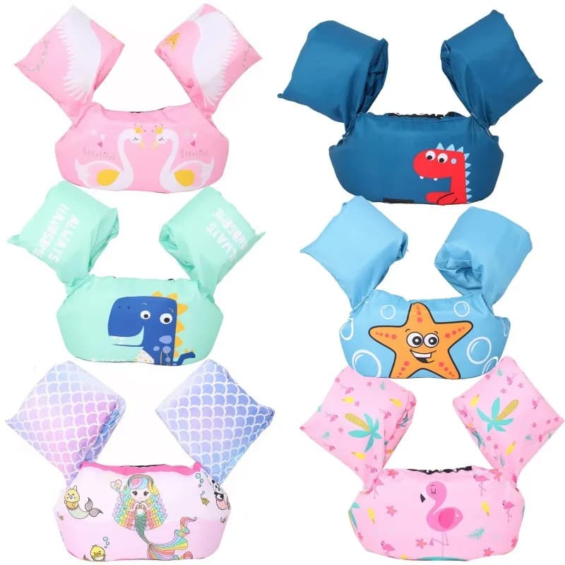 Bambini Braccio Galleggiante Piscina Bracciale Bambino Sirena Costume da bagno Boa Gilet da nuoto Anello Galleggiante da nuoto Giubbotto di salvataggio Sicurezza 14-25 kg Ragazza Ragazzo