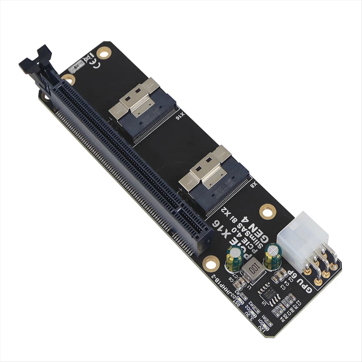 OKgood Adattatore 2 in 1 con 2 Porte SlimSAS 8I X2 a PCIE 4.0 X16 GEN4 per Schede di Rete, Schede Grafiche e Schede di Acquisizione Video