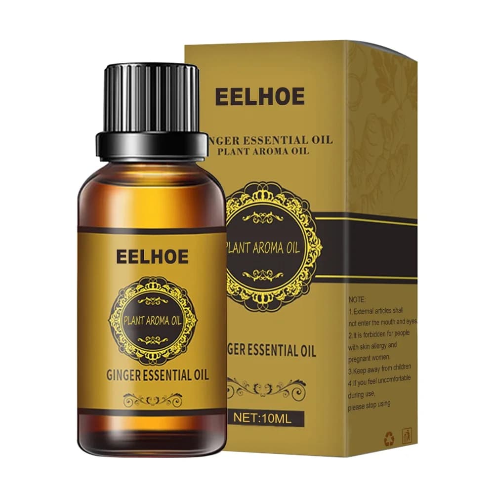 10ml Natural Ginger Oil Linphatic Drainage Therapy Essential Vegetal Oil Anti Aging Promote Metabolism Subtle Massage Oils for All Body