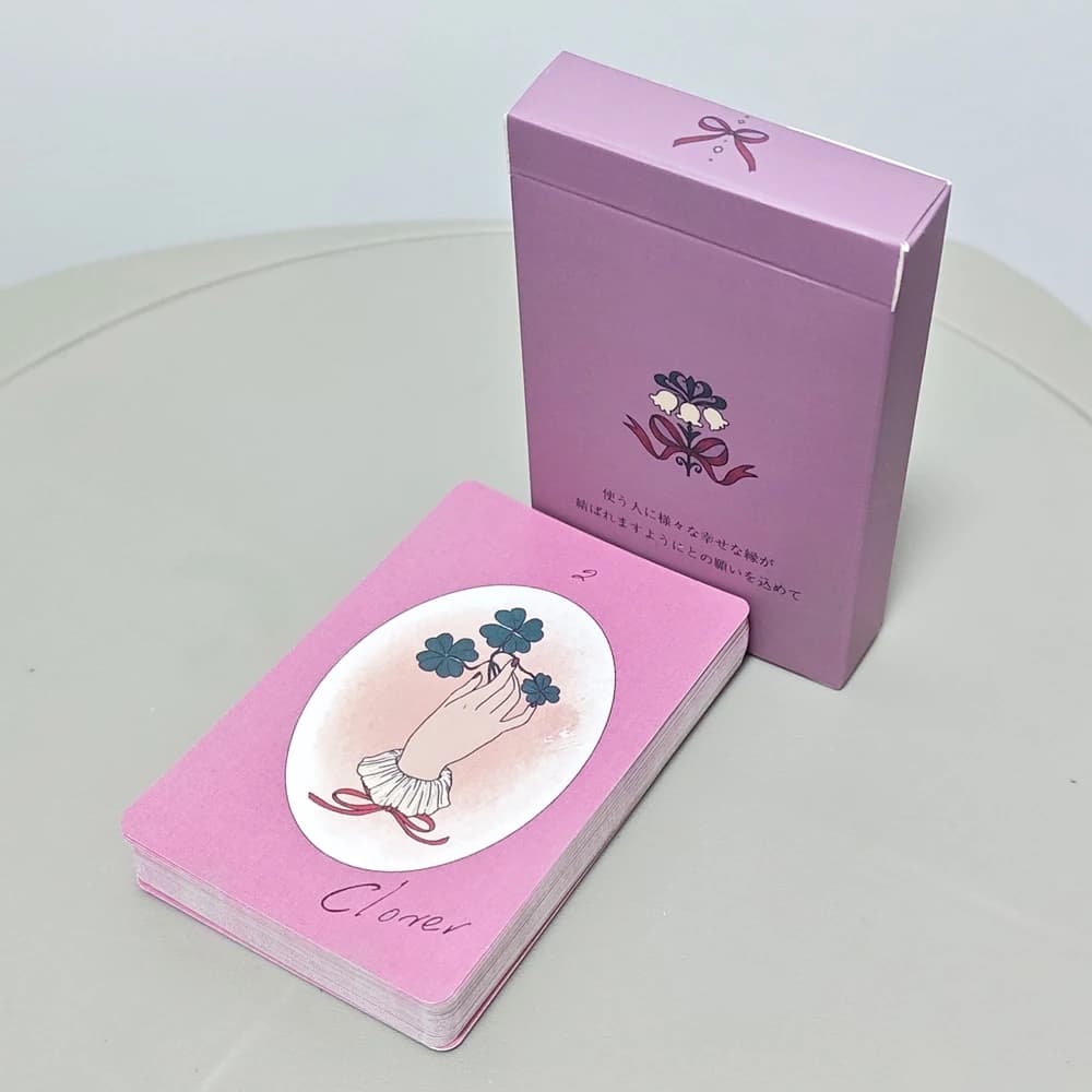 Nastro Lenormand Deck 9*6 cm 36 carte Lenormand in uno elegante rosa opaco-viola con una sensazione opaca