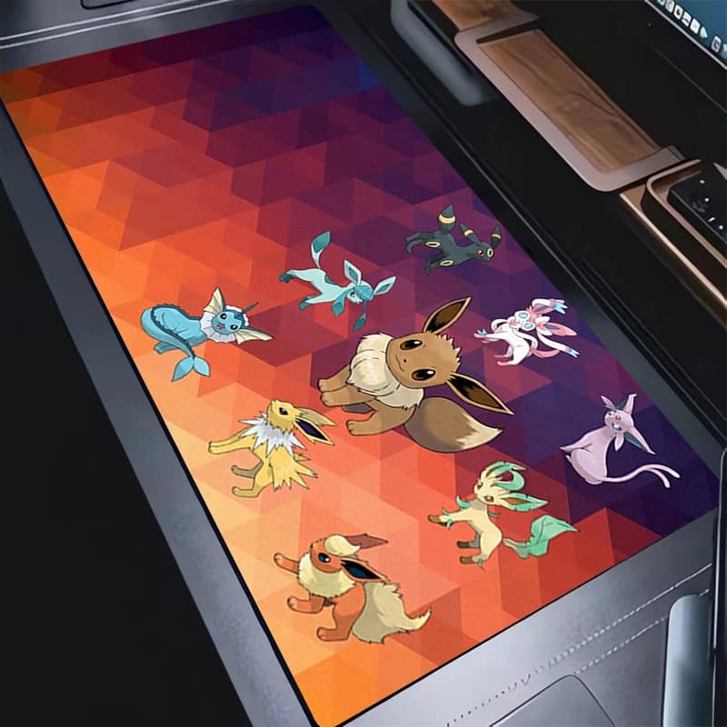 Tappetino per mouse Kawaii Pokemon 90x40cm Anime Cute Girl Gabinete Gamer Tappetino per scrivania per computer Tappetino per tastiera Accessori per giochi per PC Tappetino per mouse HD
