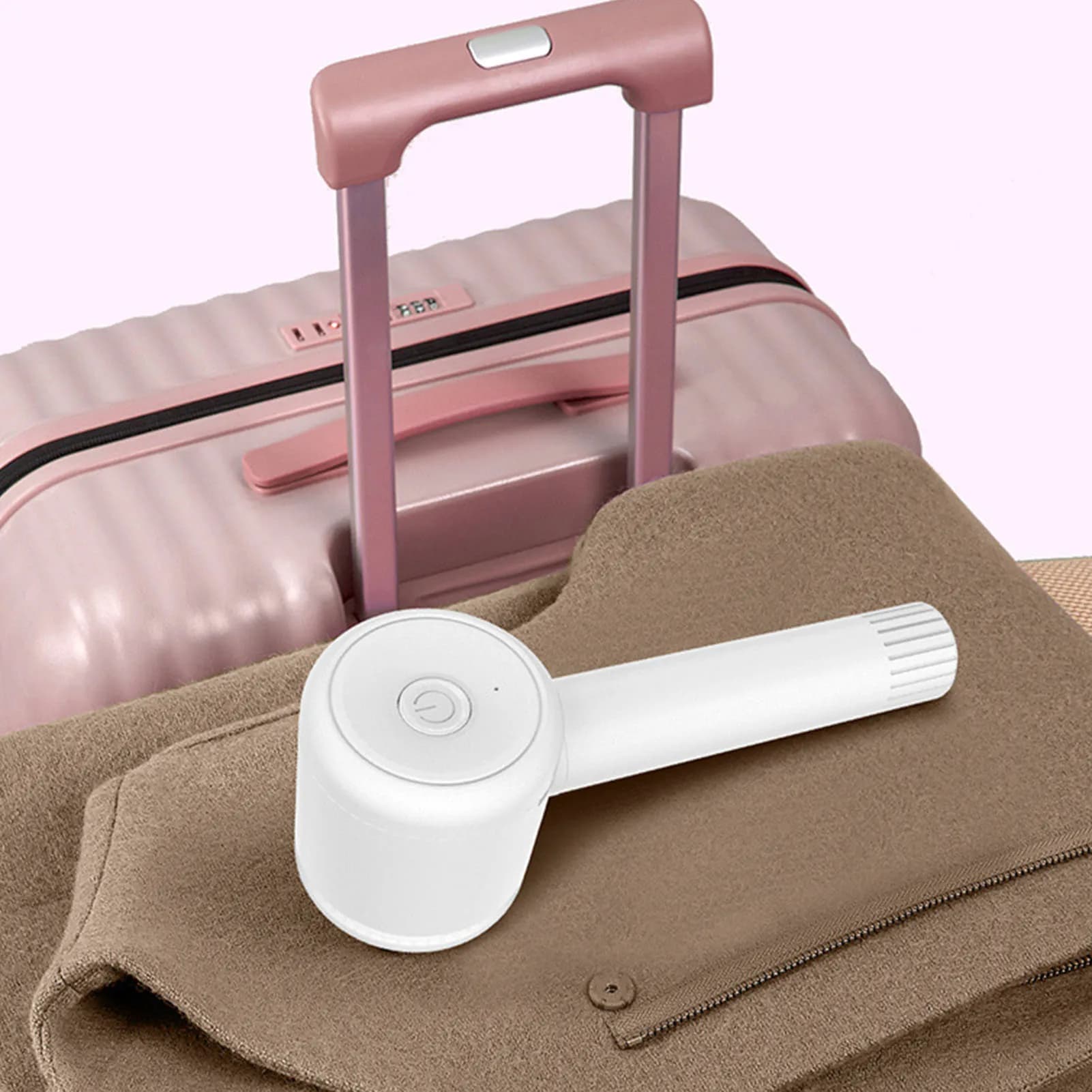 White 6 Blade Fabric Lint Shaver Remover with Lint Roller Rechargeable Clothing Hairball Trimmer