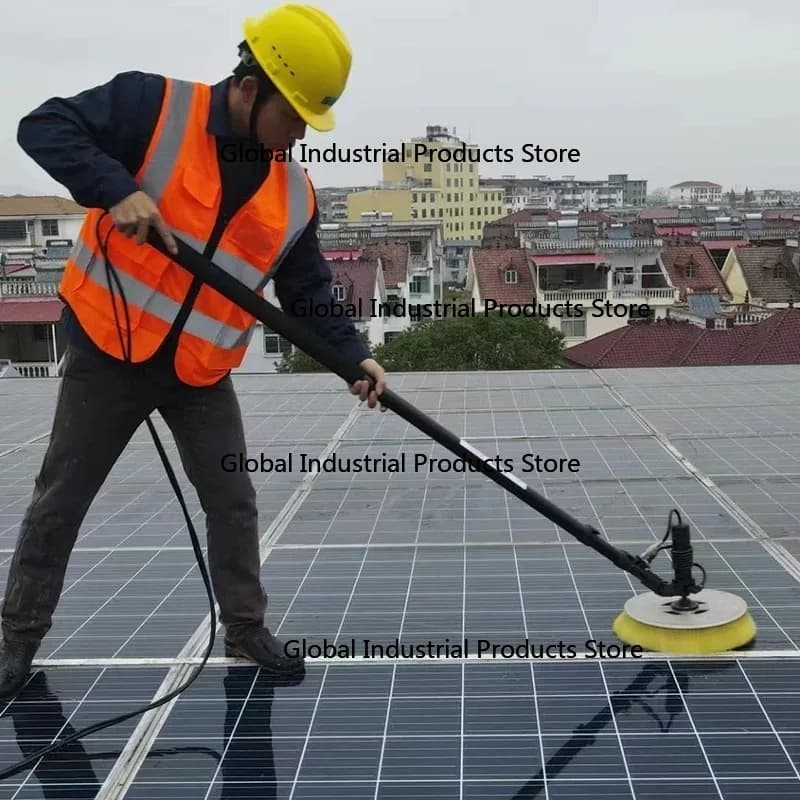Robot per la Pulizia di Pannelli Solari Elettrici con Spazzola Rotante Singola per la Manutenzione di Impianti Fotovoltaici
