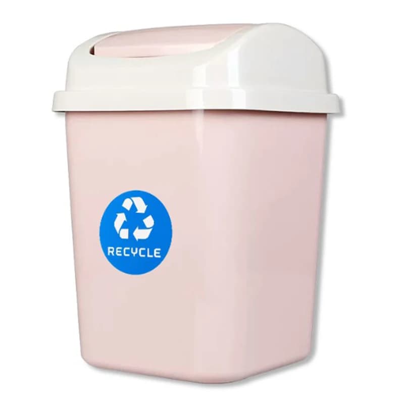 【YA】6 adesivi in vinile per bidoni della spazzatura in PVC riciclato, diametro 10 cm, per etichette, contenitori, bidoni della spazzatura, decorazioni per la casa