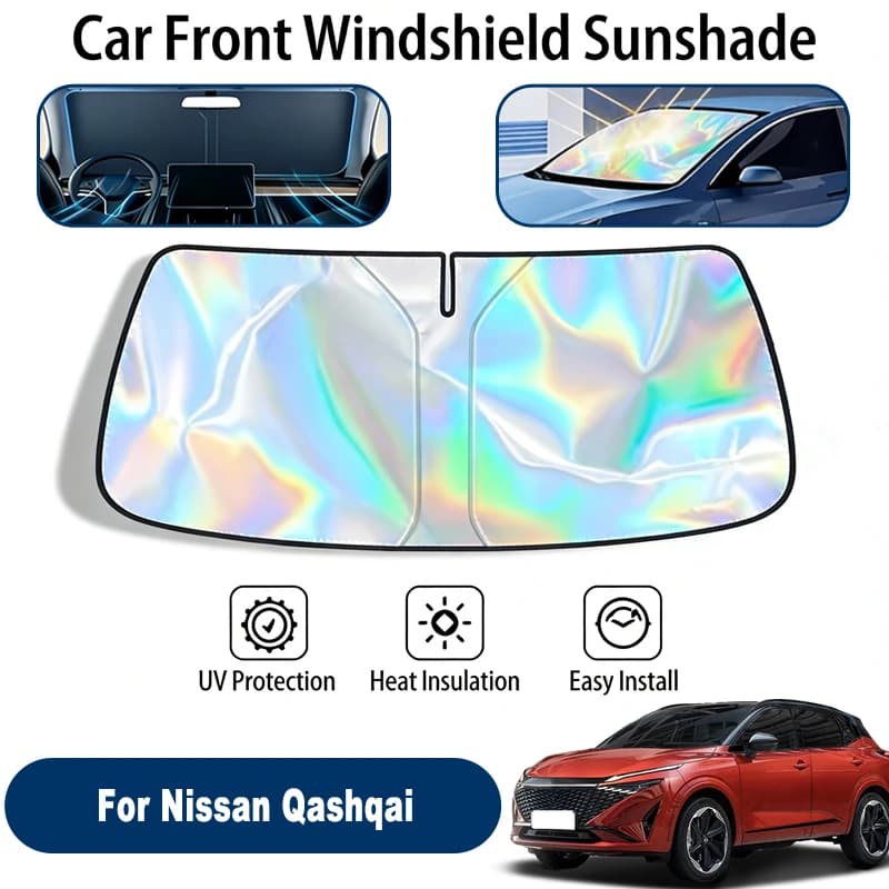 Parasole per parabrezza per Nissan Qashqai, accessori pieghevoli per la protezione solare della finestra anteriore, riflettenti ai raggi UV
