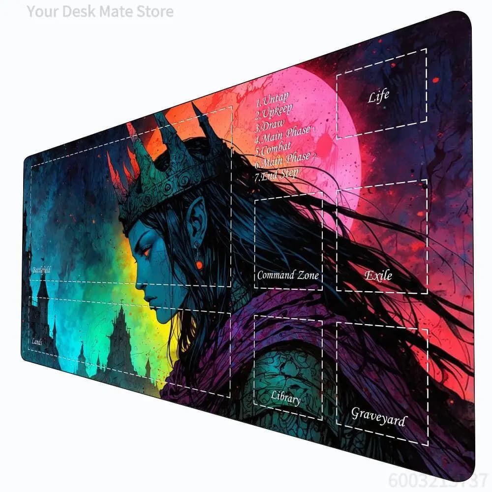 Tappetino da gioco Magic Card Battle Game Mat con zona MTG, tappetino da scrivania Commander Playmat, adatto per riunioni di famiglia