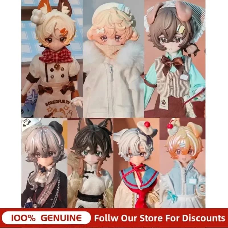 Boxed Furry 1/8 Scale Posable BJD Blind Box Articulated Figure Desktop Ornament Collectible Hobby Gift For Adult Collectors