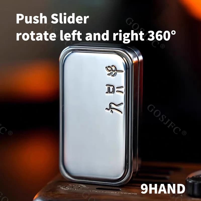 9HAND EDC Push Slider ruota sinistra e destra 360 ° Giocattoli sensoriali Fidget Spinner in metallo Giocattoli antistress