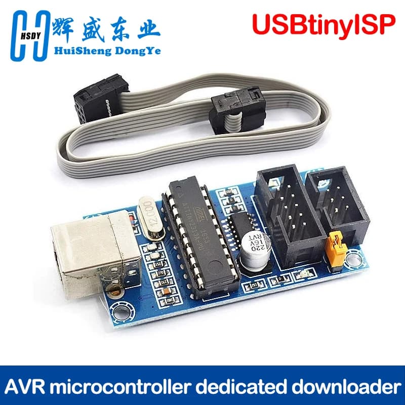 USBTiny USBtinyISP AVR ISP Bootloader Programmer for Arduino R3 Meag2560 with 6/10 pin programming cable