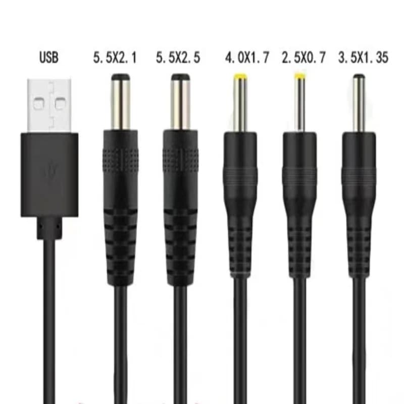 5V 2A DC Cable USB To DC 3.5*1.35mm 4.0*1.7mm 5.5*2.1mm 5.5*2.5mm Cable Plug Jack DC 5V Power charging Cord Cable Connector