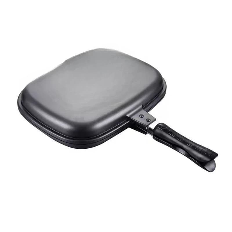 32CM Double Sided Non-stick Grill Pan Flip Cooking Skillet Multifunctional Flat Frying Pan For Home Barbecue Steak Cooking