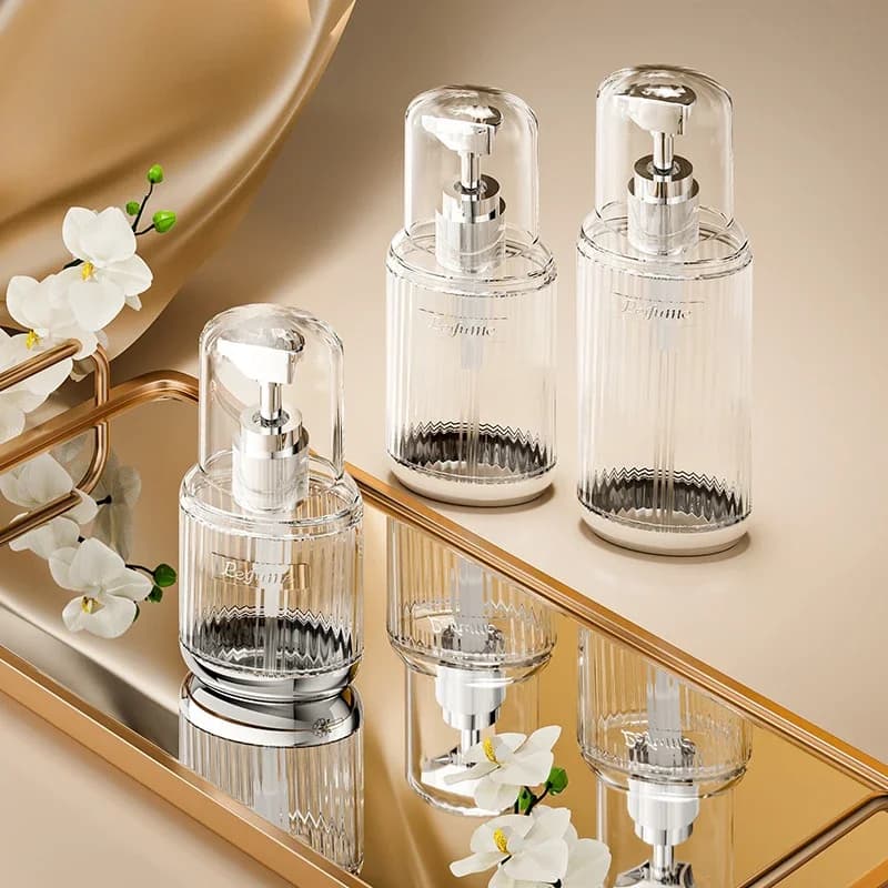 60/90/120ML Liquid Soap Dispenser Bottle Empty Pump Refillable Bathroom Shampoo Bottles Liquid Container Shampoo Dispenser Decor