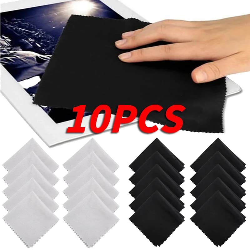 10 pcs microfiber cleaning cloth for Computer TV Room wipes for cleaning Laptop accessories for cleaning cell phone screen glasses