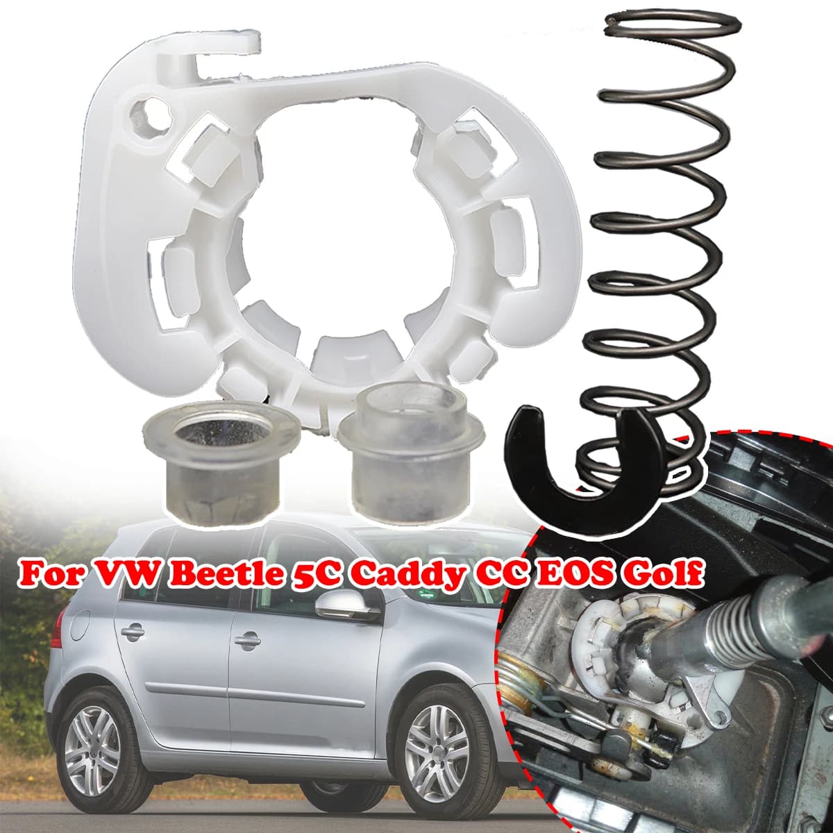 Boccola Leva Cambio Auto, Guscio Sferico Braccio Asta Selettore, Boccola Perno Asta, Molla Superiore per VW Beetle 5C Caddy CC EOS Golf MK5