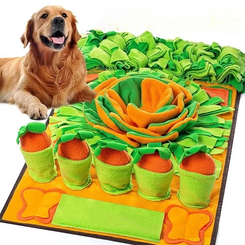 New Pet Snuffle Mat for Dogs & Cats Indoor Scent Training, Slow Feeding, Mental Stimulation,Hide & Seek Treat Puzzle GameMat