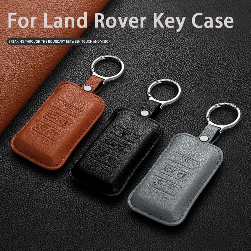 Guscio in pelle per chiave auto con telecomando per Land Rover Range Rover Sport Evoque Velar Freelander 2, custodia protettiva per chiave auto, accessorio